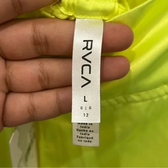 RVCA Neon Yellow Sleeveless Dress Size L/12 NWT - Picture 5 of 7